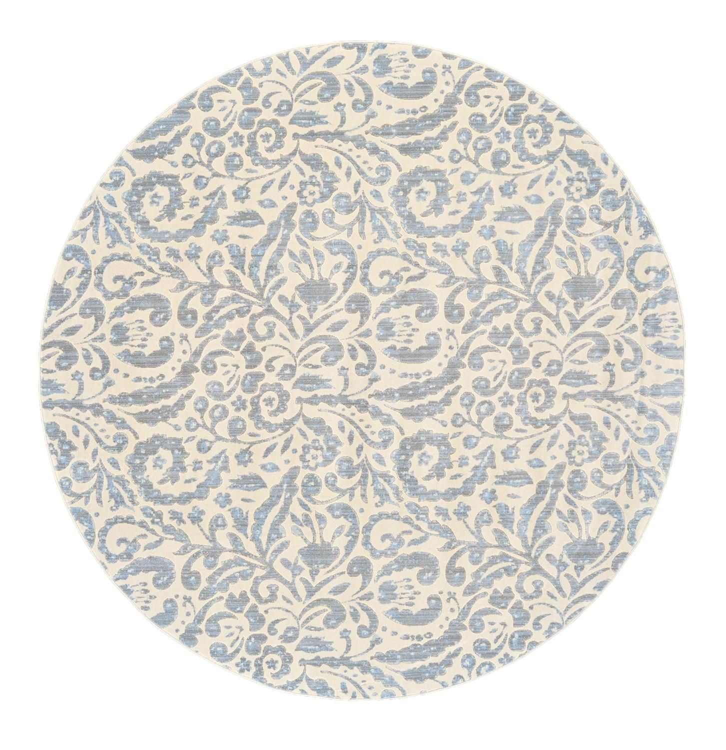 Carini Blue and Ivory Rug by BD Fine