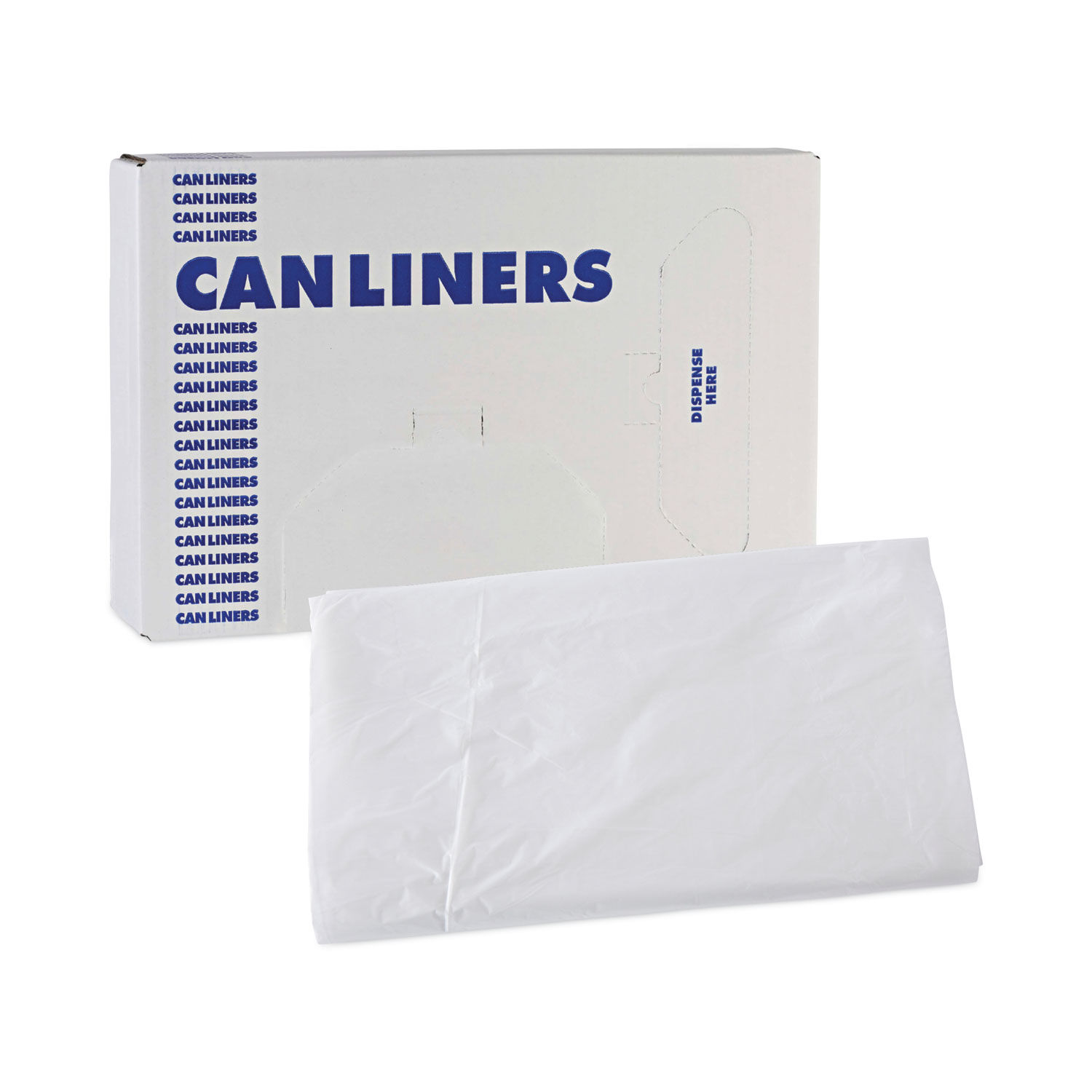 High Density Industrial Can Liners Flat Pack by Boardwalkandreg; BWKH4348S