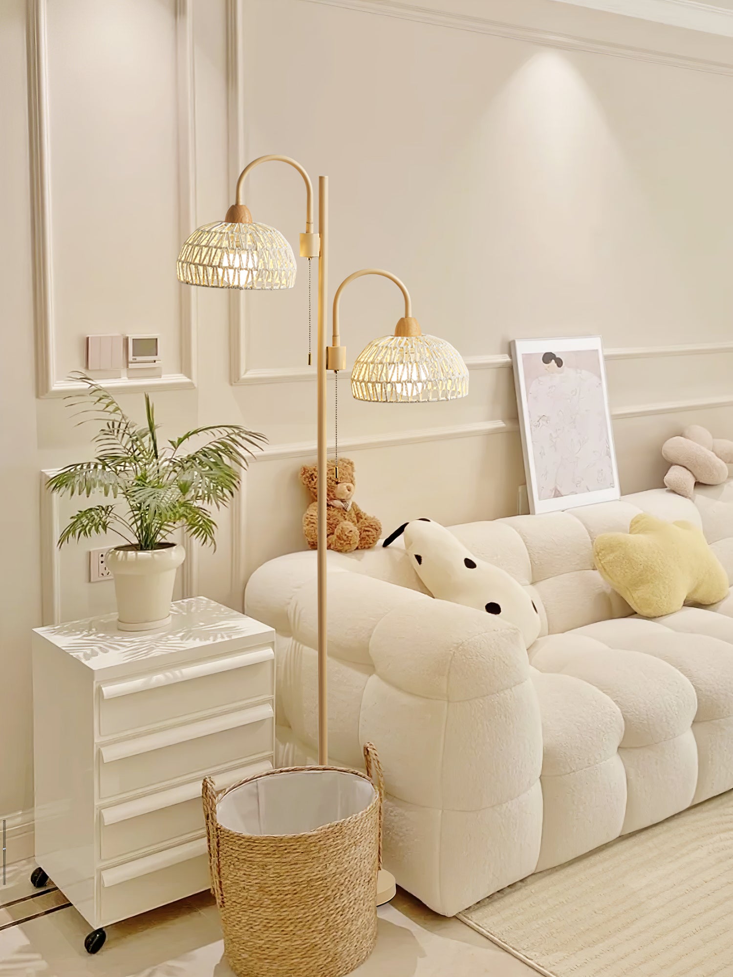 Rattan Arch Floor Lamp