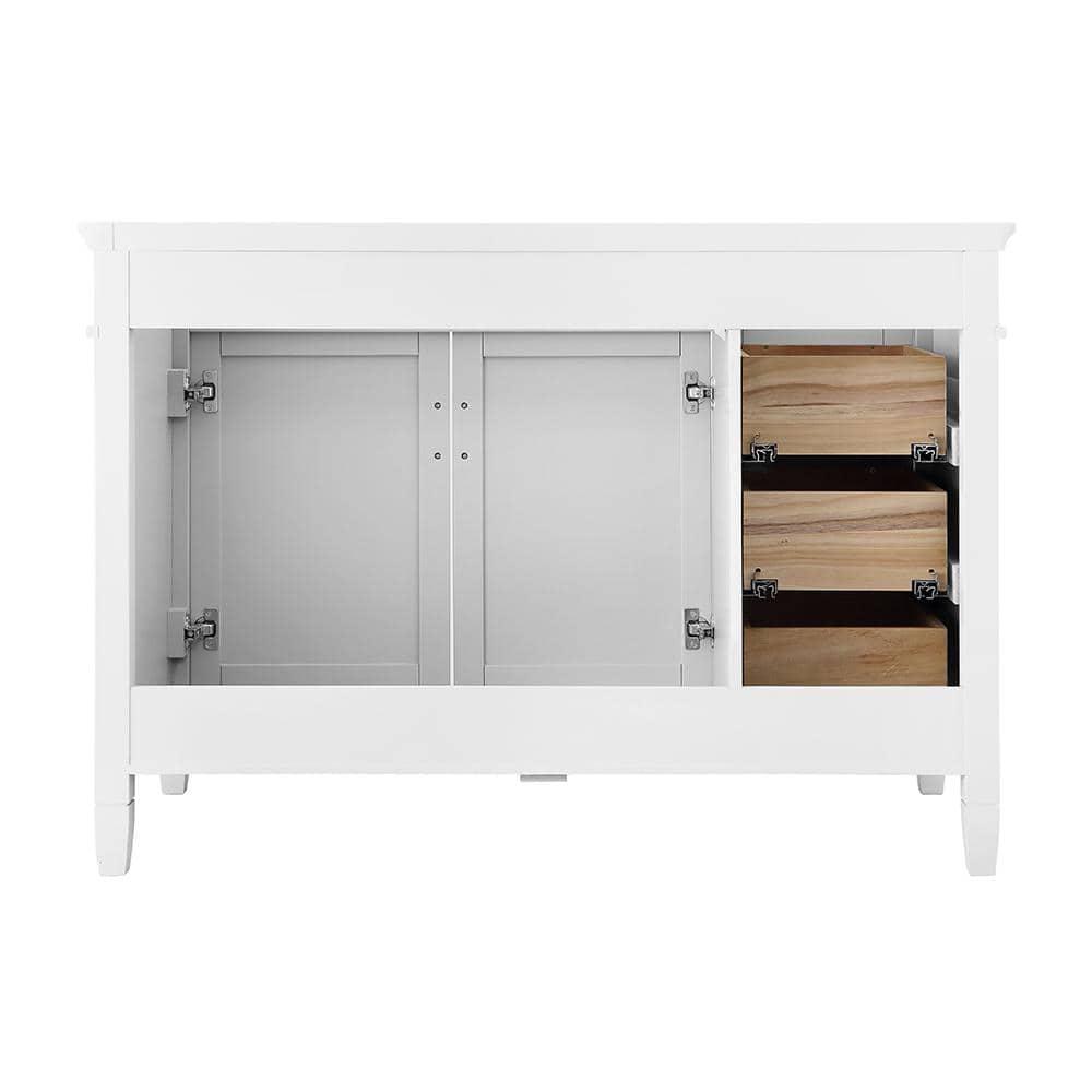 Home Decorators Collection Ashburn 48 in W x 2175 in D Vanity Cabinet in White