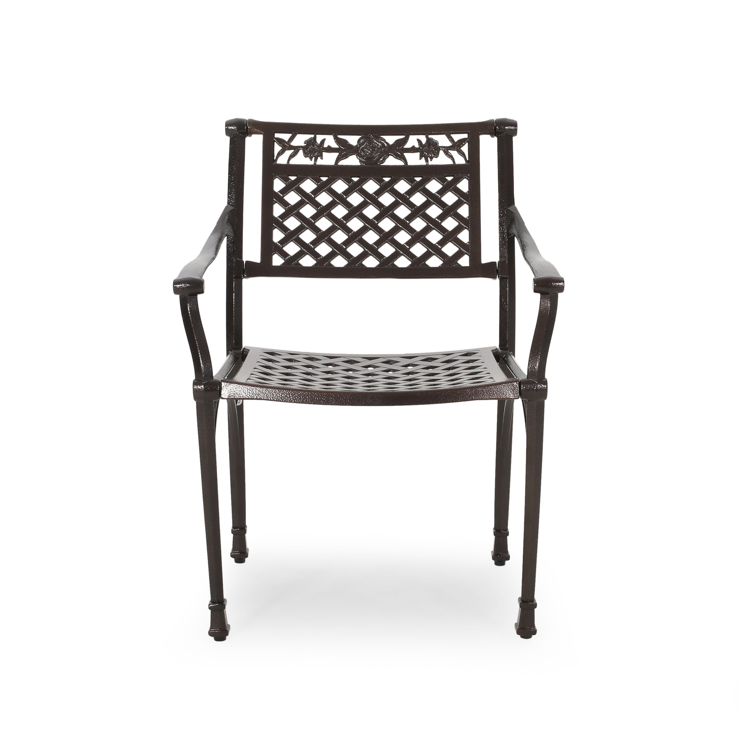 Ridgecrest Traditional Outdoor Aluminum Dining Chair (Set of 2)