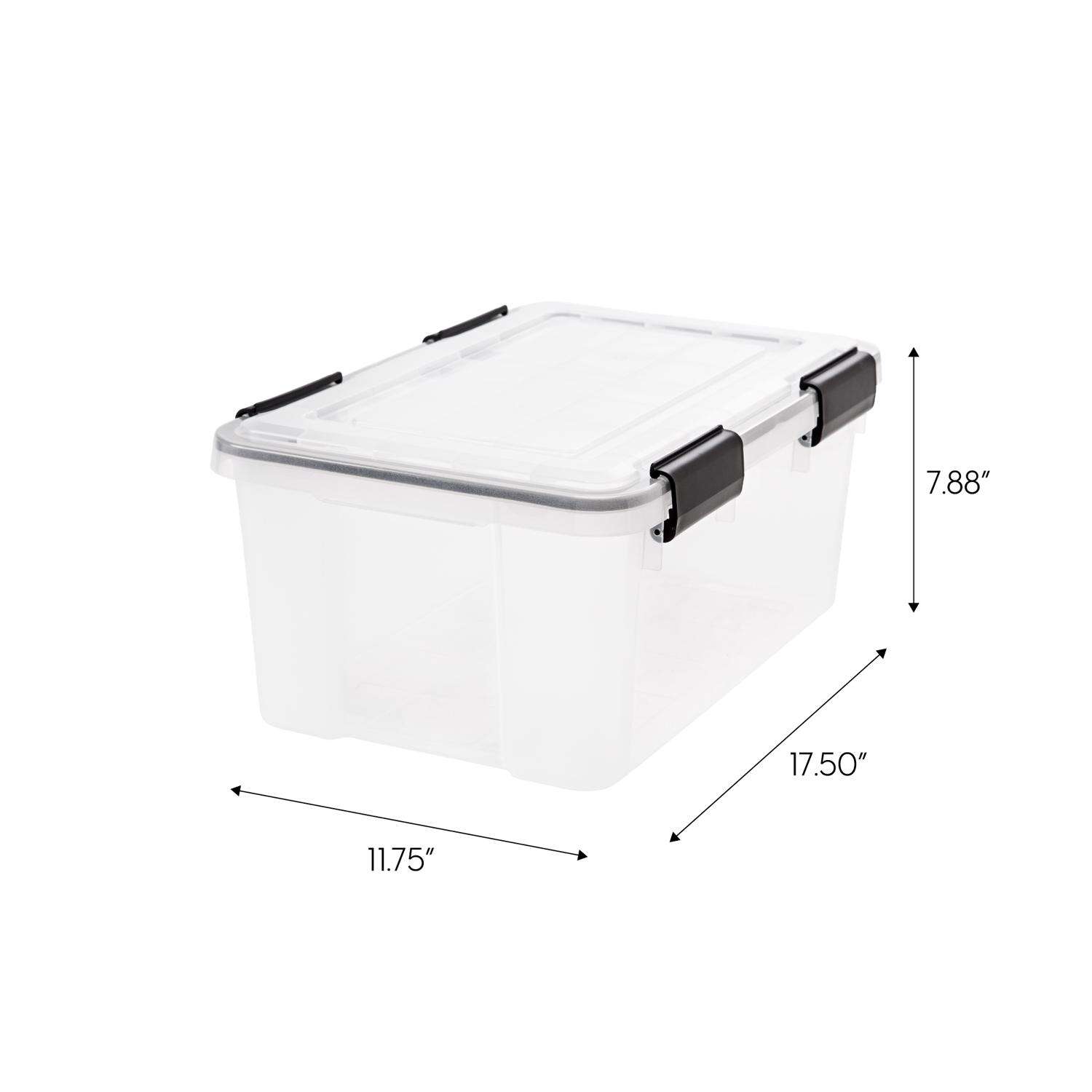 IRIS WEATHERPRO 19 qt Clear Storage Tote 7.88 in. H X 11.75 in. W X 17.5 in. D Stackable