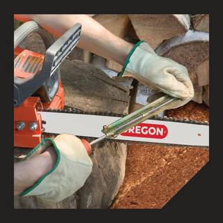 Oregon Chainsaw File Guide Includes 316 in. Round Saw Chain File for sharpening 0.325 in. pitch saw chain 25896 25896-21