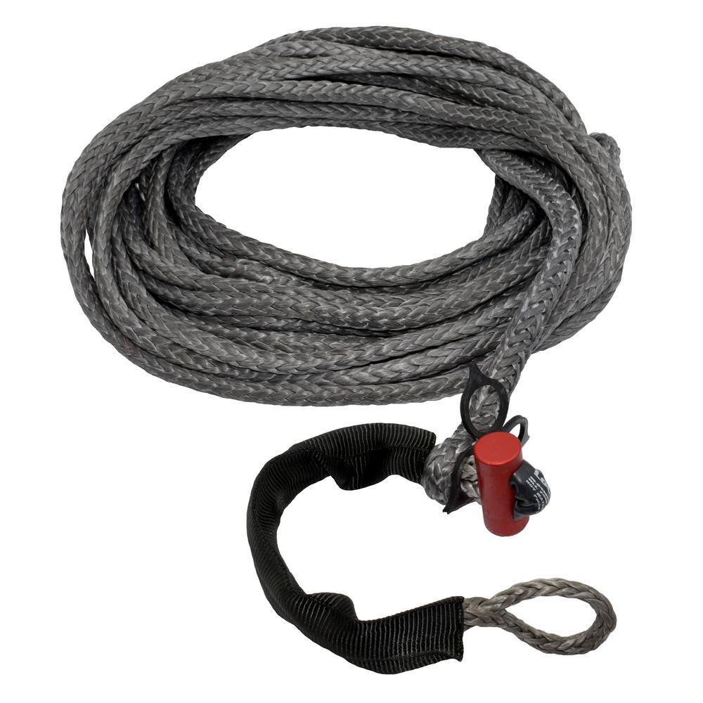 LockJaw 716 in. x 50 ft. 7400 lbs. WLL Synthetic Winch Rope Line with Integrated Shackle 20-0438050