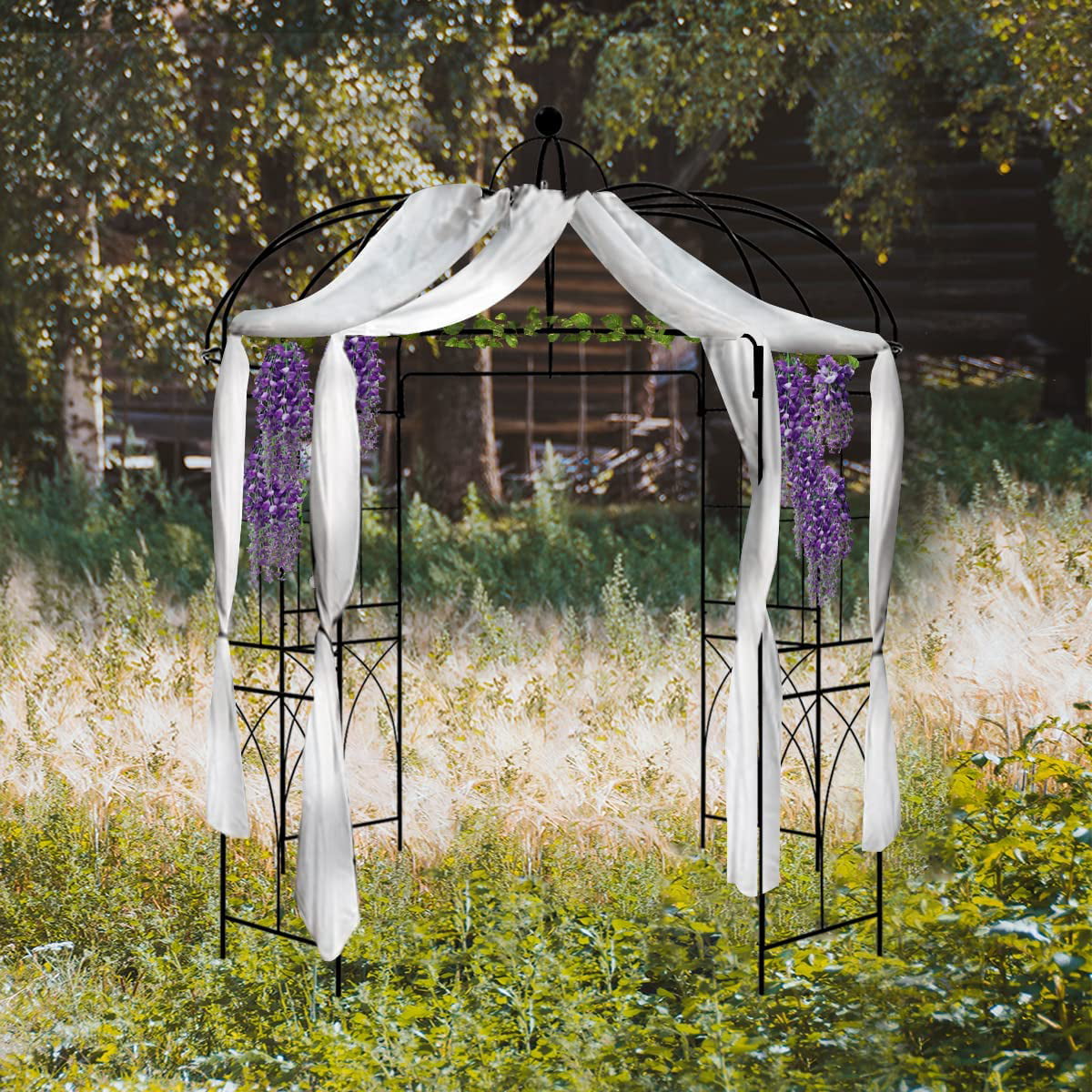 Mellcom Birdcage Shape Metal Garden Arch Arbor Wedding Arches for Ceremony