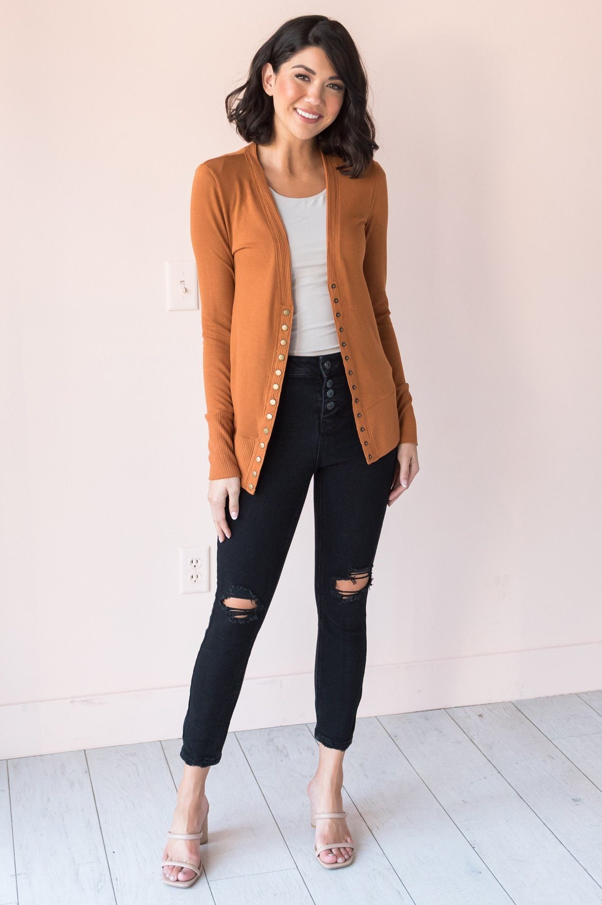 Free Soul Modest Button Cardigan