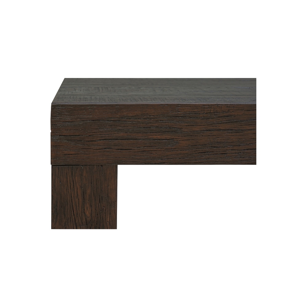 Aurelle Home Eliose Rustic Reclaimed Oak Rectangular Dining Bench