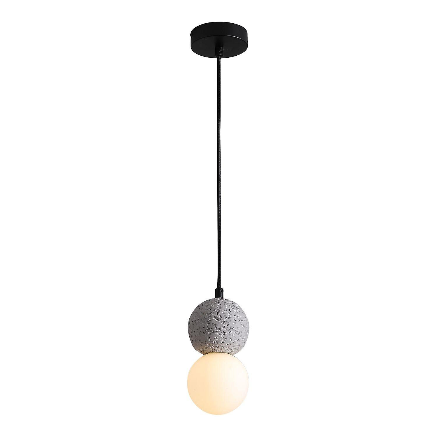 Glass suspension spherical lamp with 150 cm of fabric cord