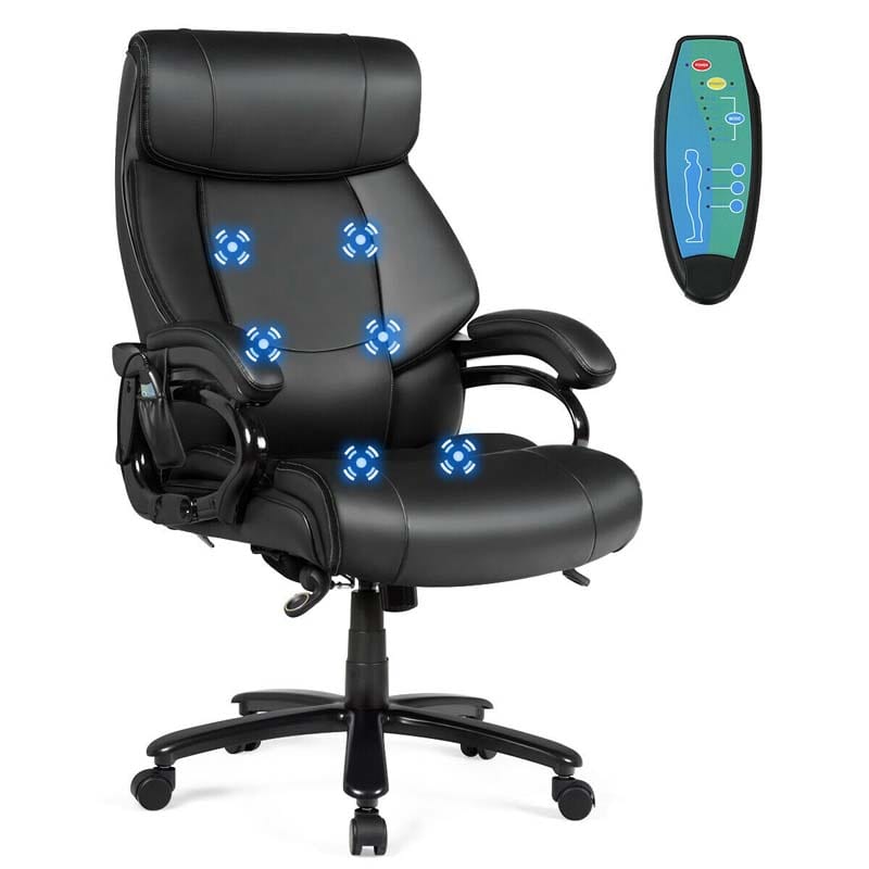 400 LBS Big & Tall Massage Office Chair PU Leather Executive Chair High Back Computer Desk Chair