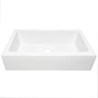 SINKOLOGY Elevate All-in-One Quick-Fit Fireclay 33.85 in. Single Bowl Undermount Farmhouse Kitchen Sink with Pfister Faucet SK451-34-SAB