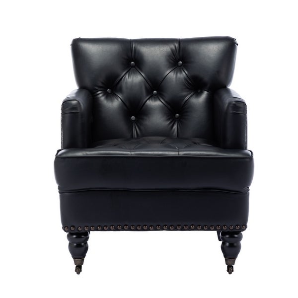 PU Leather Club Chair， Single Sofa Chair for Living Room