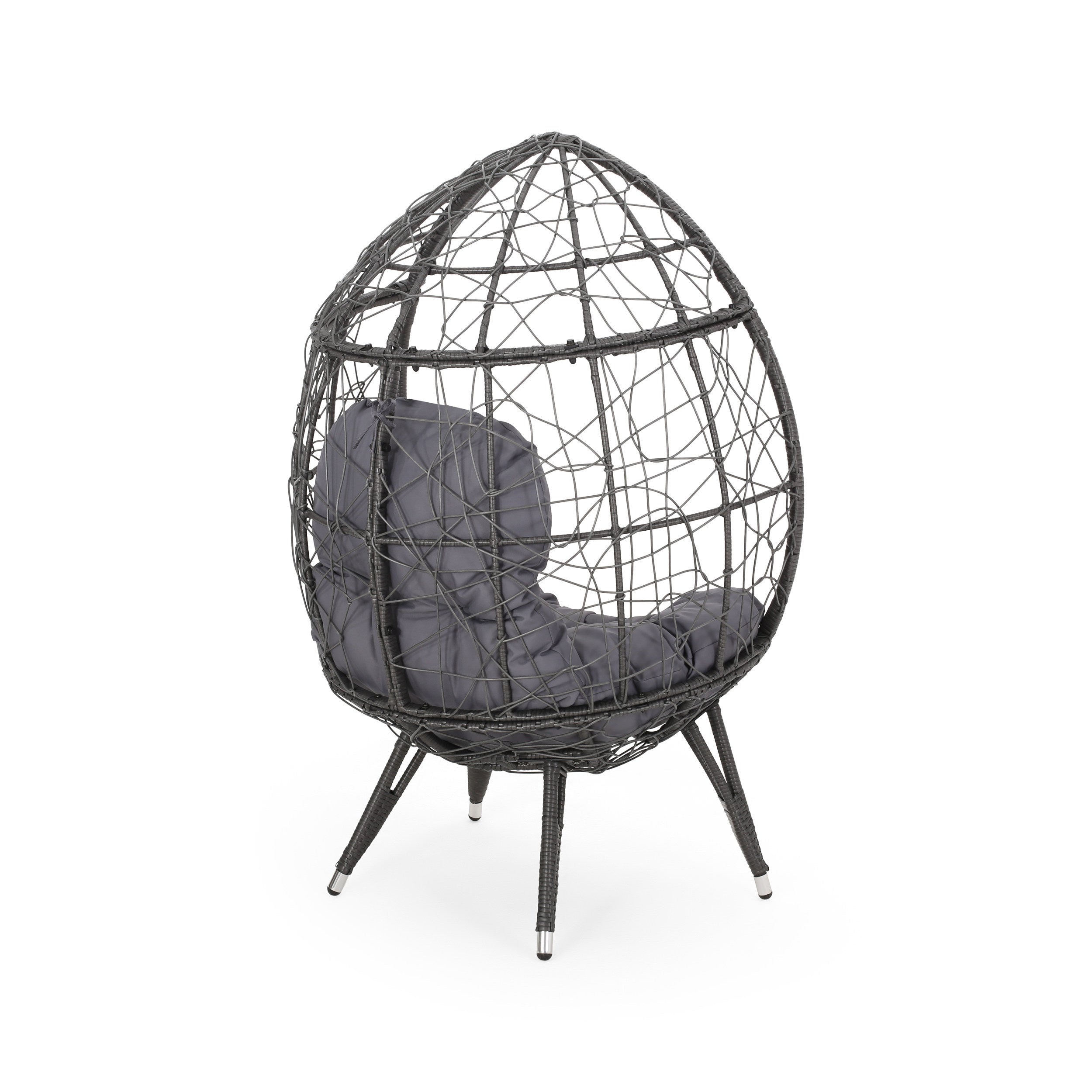 Hendryx Outdoor Freestanding Wicker Teardrop / Egg Chair