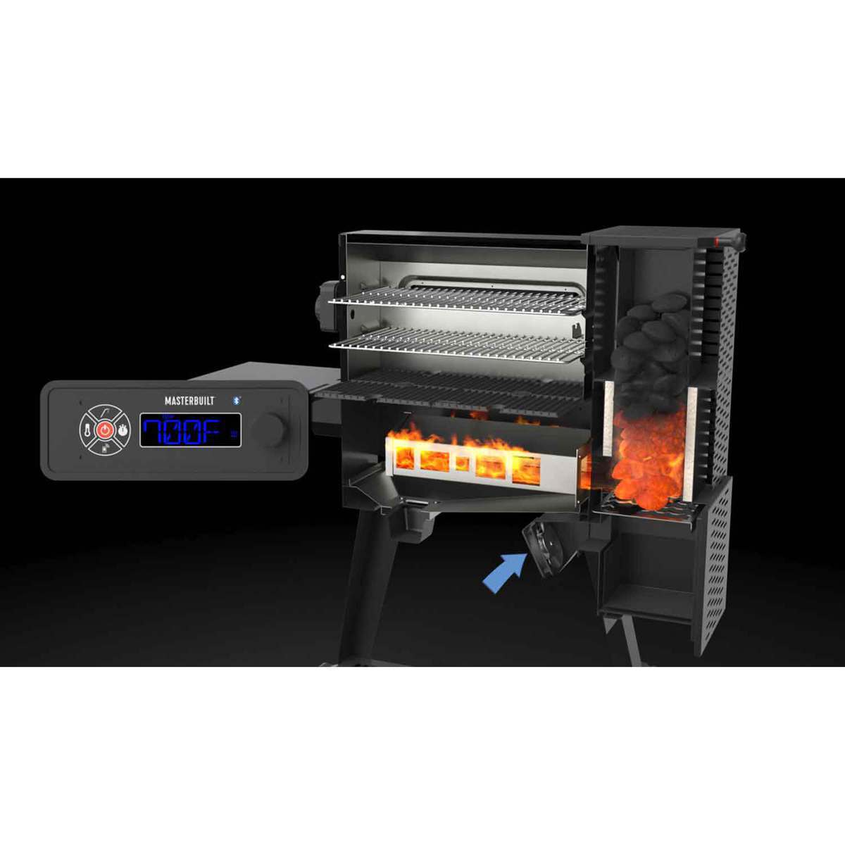 Masterbuilt Gravity Series 560 Digital Charcoal Grill + Smoker  Black