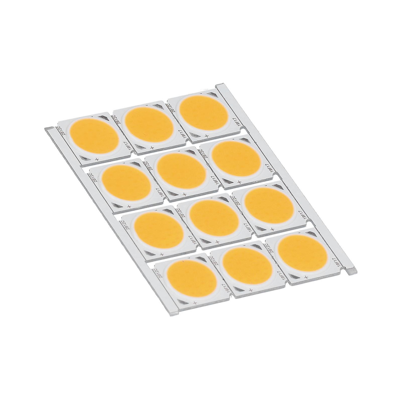 12Pcs COB Light Source High Power Round LED Chip 12W 36‑41V 1080LM for DIY Indoor LightingWarm Light