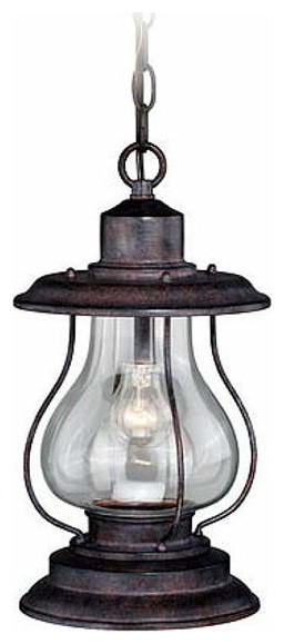 Dockside 8 quotOutdoor Pendant Weathered Patina   Beach Style   Outdoor Hanging Lights   by HedgeApple  Houzz