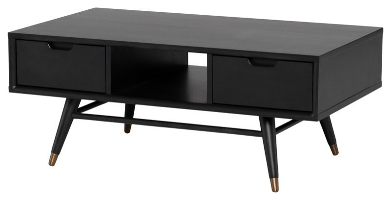 Damiano Coffee Table black ash   Midcentury   Coffee Tables   by Virgil Stanis Design  Houzz