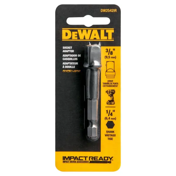 DEWALT 1/4 to 3/8 IMPACT READY Socket Adaptor