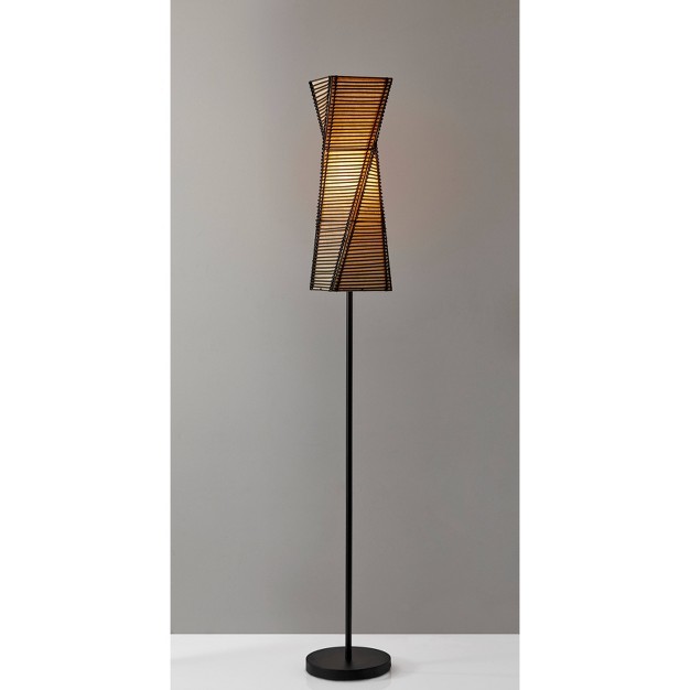 Stix Collection Floor Lamp Brown Adesso