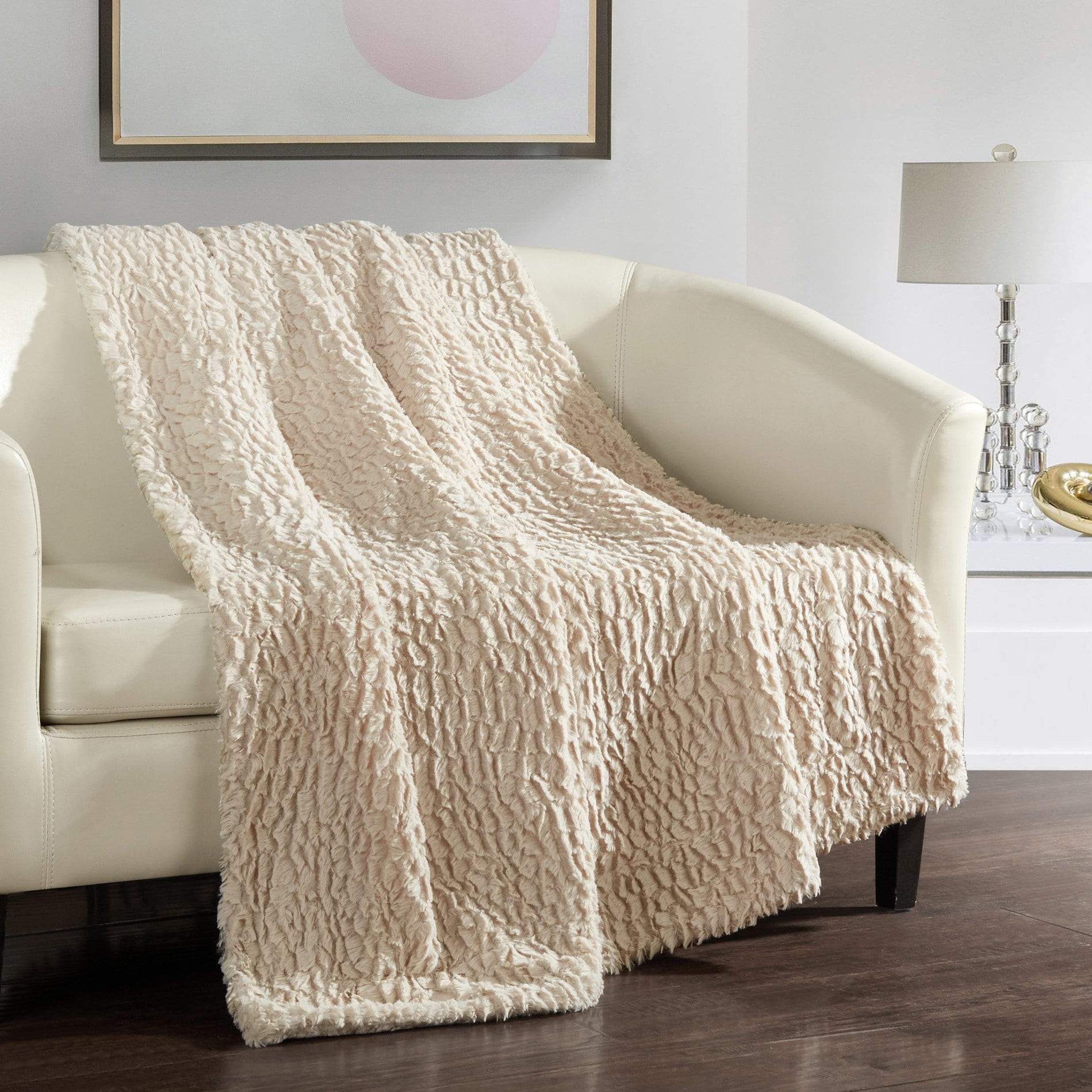 Chic Home Brianna Throw Blanket Cozy Super Soft Ultra Plush Decorative Shaggy Faux Fur Sherpa Lined