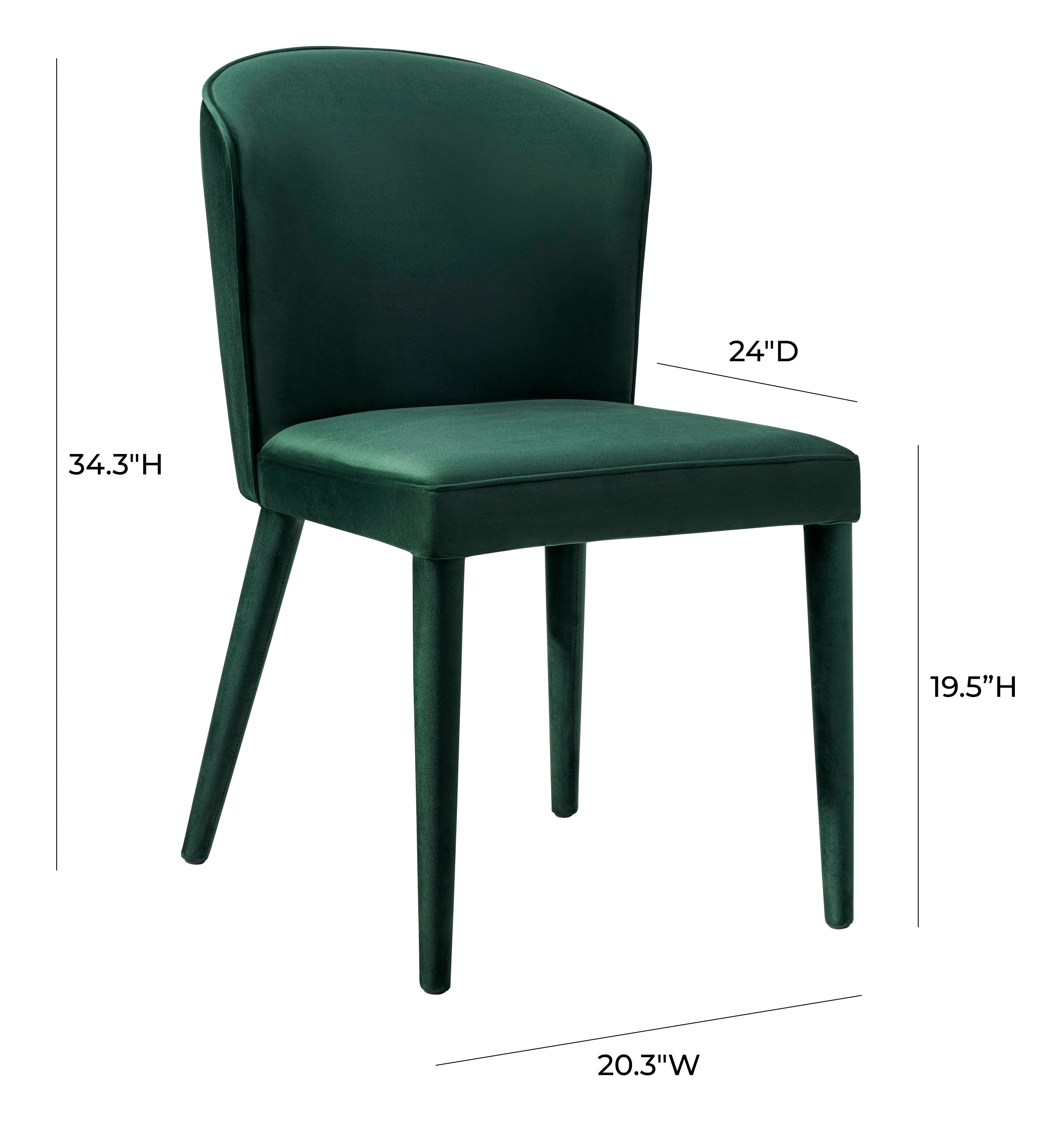 Metropolitan Forest Green Velvet Dining Chair by TOV Furniture