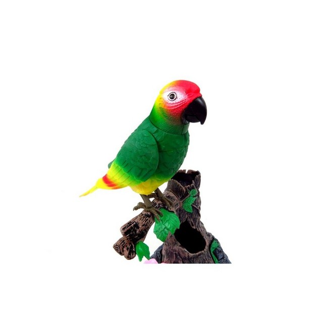 Insten Talking Parrot Toy Talking Bird Sculpture For Desk And D cor With Pen Holder