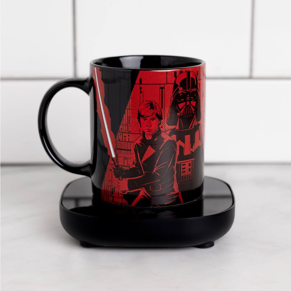 Uncanny Brands Star Wars 'Return of The Jedi' 40th Anniversary Black Single-Cup Coffee Mug with Mug Warmer for Your Drip Coffee Maker MW1-SRW-RJ1