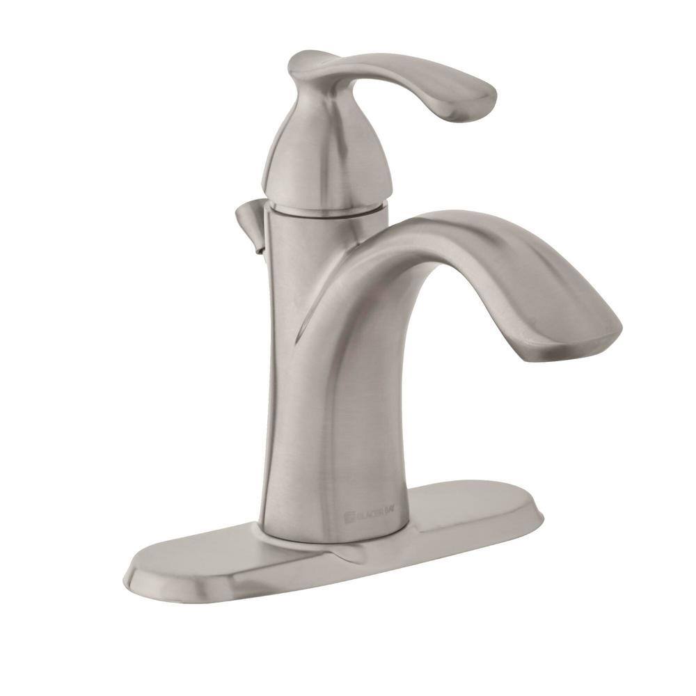 Glacier Bay Edgewood Single-Handle Single Hole High-Arc Bathroom Faucet in Brushed Nickel HD67192W-6004