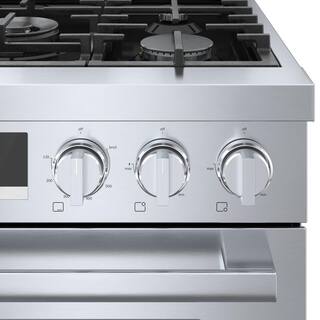 Bosch 800 Series 30 in. 3.7 cu. ft. Industrial Style Gas Range with 5-Burners in Stainless Steel HGS8055UC