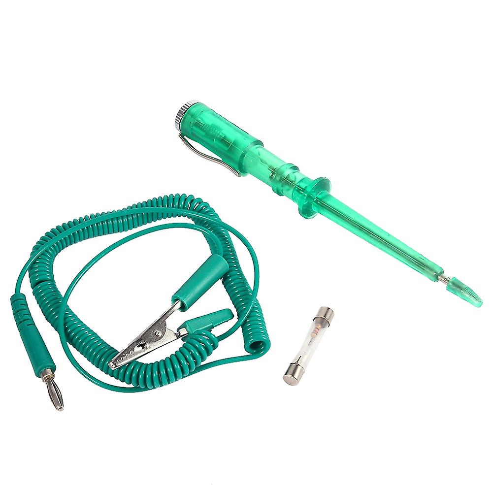 Auto Car Vehicle Circuit Tester Dc 6v 12v 24v Light Bulb Voltage Test Pen Pencil Green