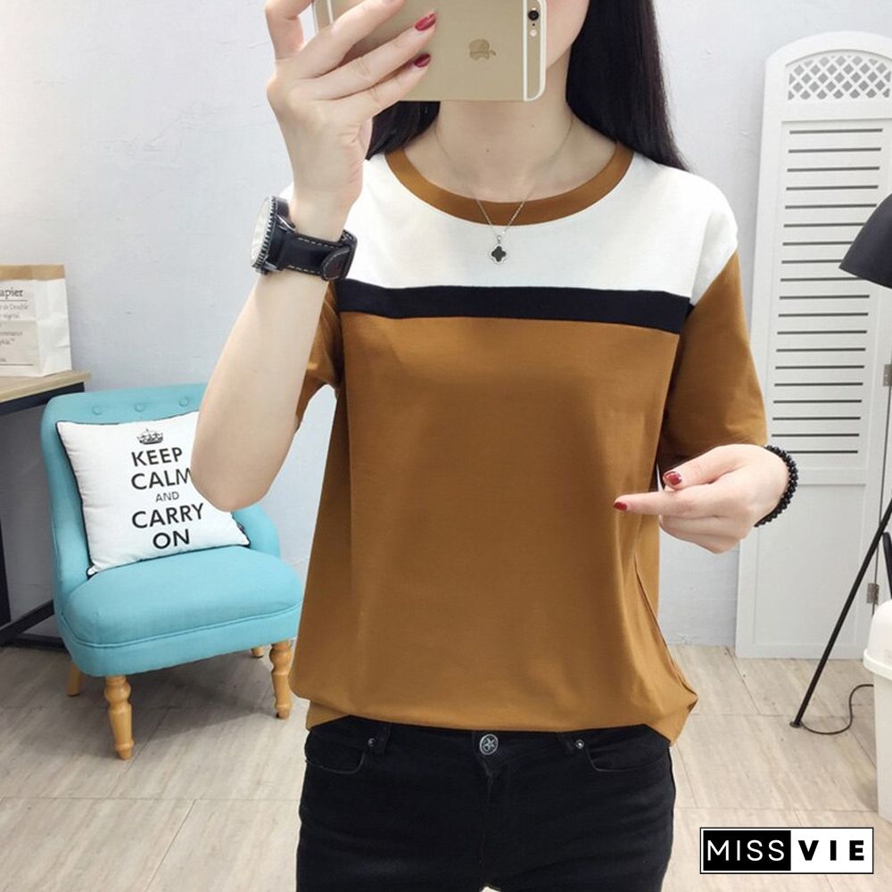 Christmas Gift Summer Short Sleeve T shirt Women Tops Camisas Mujer Tshirt Women T-shirt O-neck Loose Cotton Tee Shirt Femme Plus Size