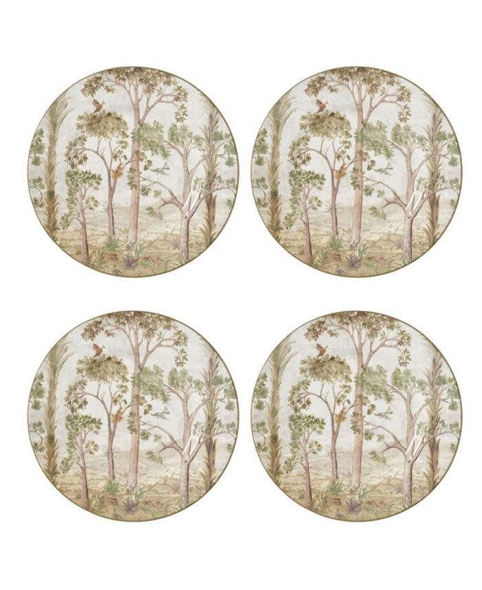 Kit Kemp for Spode Tall Trees 4 Piece Salad Plates Set Service for 4