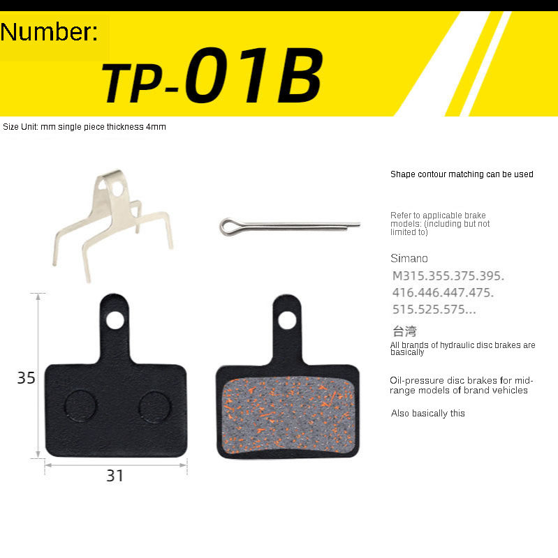 MTB Bicycle Disc Brake Pad Bike Hydraulic Disc Brake Pads Semi Metallic Resin Cycling Brake Pads