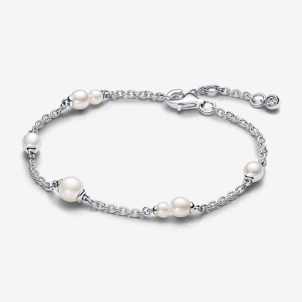 PANDORA  Treated Freshwater Cultured Pearl Station Chain Bracelet - Sterling Silver