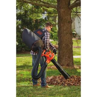 BLACK+DECKER 12 AMP 250 MPH 400 CFM Corded Electric 3-In-1 Backpack Leaf Blower Vacuum  Mulcher BEBL7000