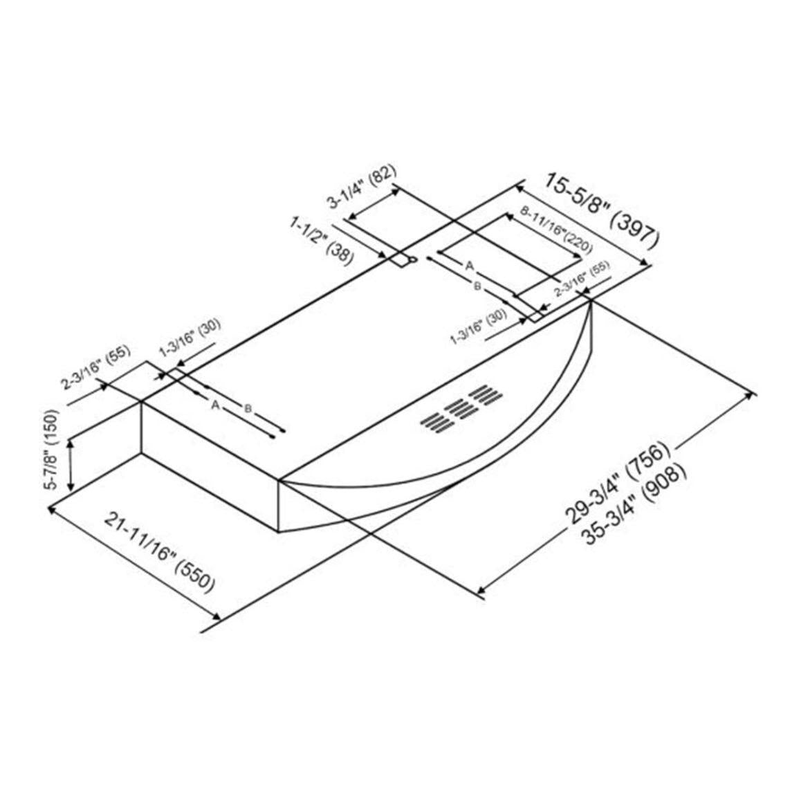 Kobe 30 Inch Brillia Under Cabinet Range Hood CHX3830SQBD-3