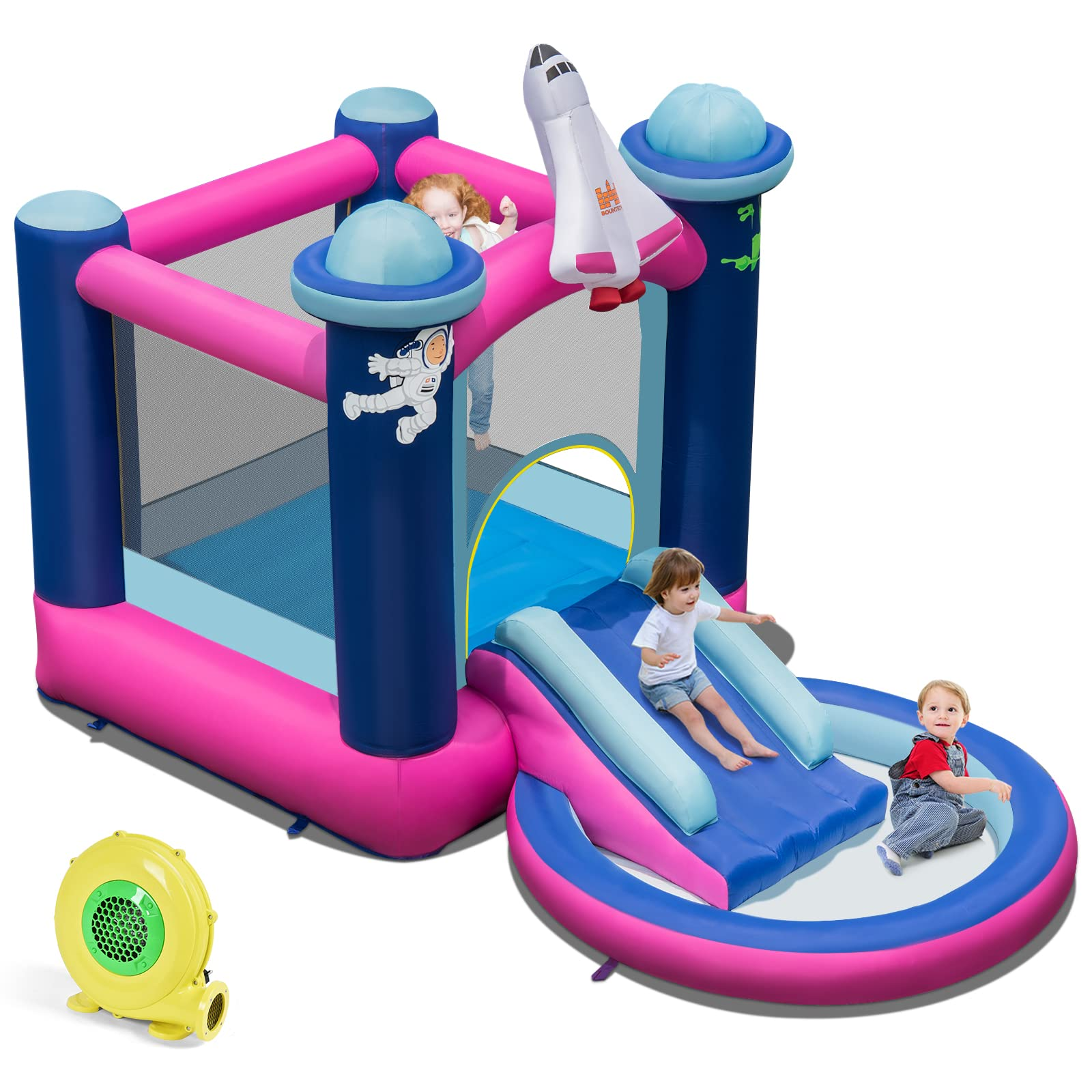 Costzon Inflatable Bounce House, Indoor Outdoor Party Bouncy Castle for Kids