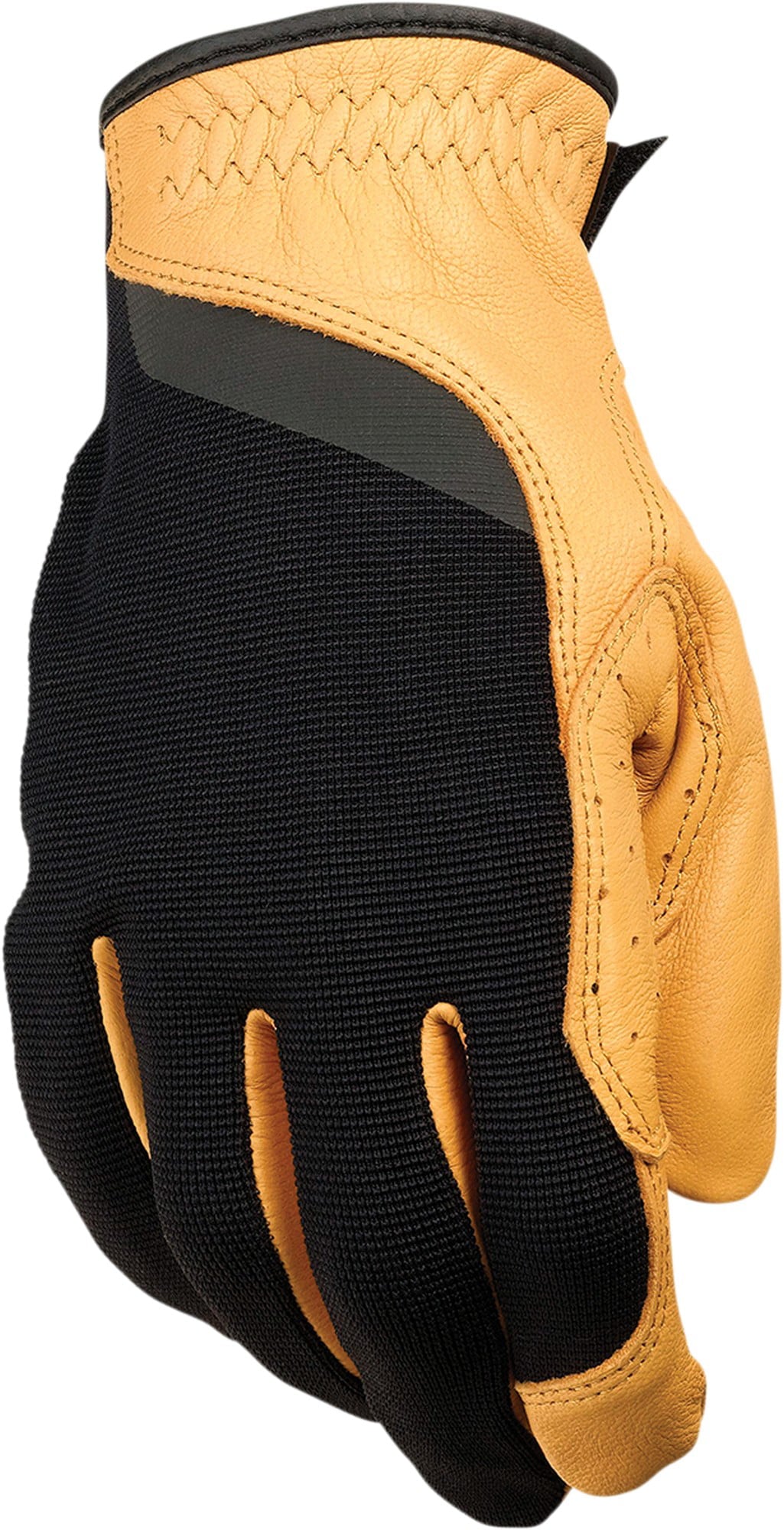 Z1R Ward Mens Leather Motorcycle Gloves Black/Tan XXL