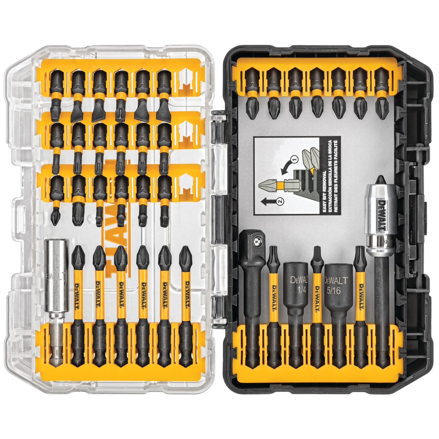 DW FlexTorq Screwdriver Bit Set Steel 40 pc