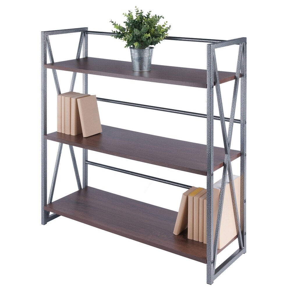 Isa 3/4/5 Tier Shelf  Graphite and Walnut