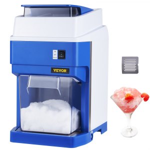 VEVOR Commercial Ice Shaver Crusher， 265lbs Per Hour Electric Snow Cone Maker with 4.4lbs Ice Box， 300W Tabletop Shaved Ice Machine for Parties Events Snack Bar， Home and Commercial Use