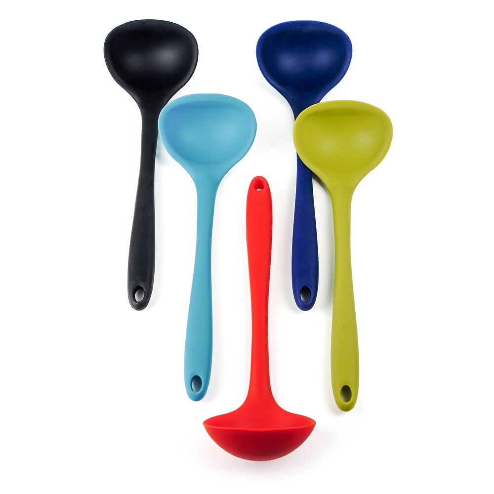 Ela's Silicone Ladle   Blue   11 x 3.5 x .5