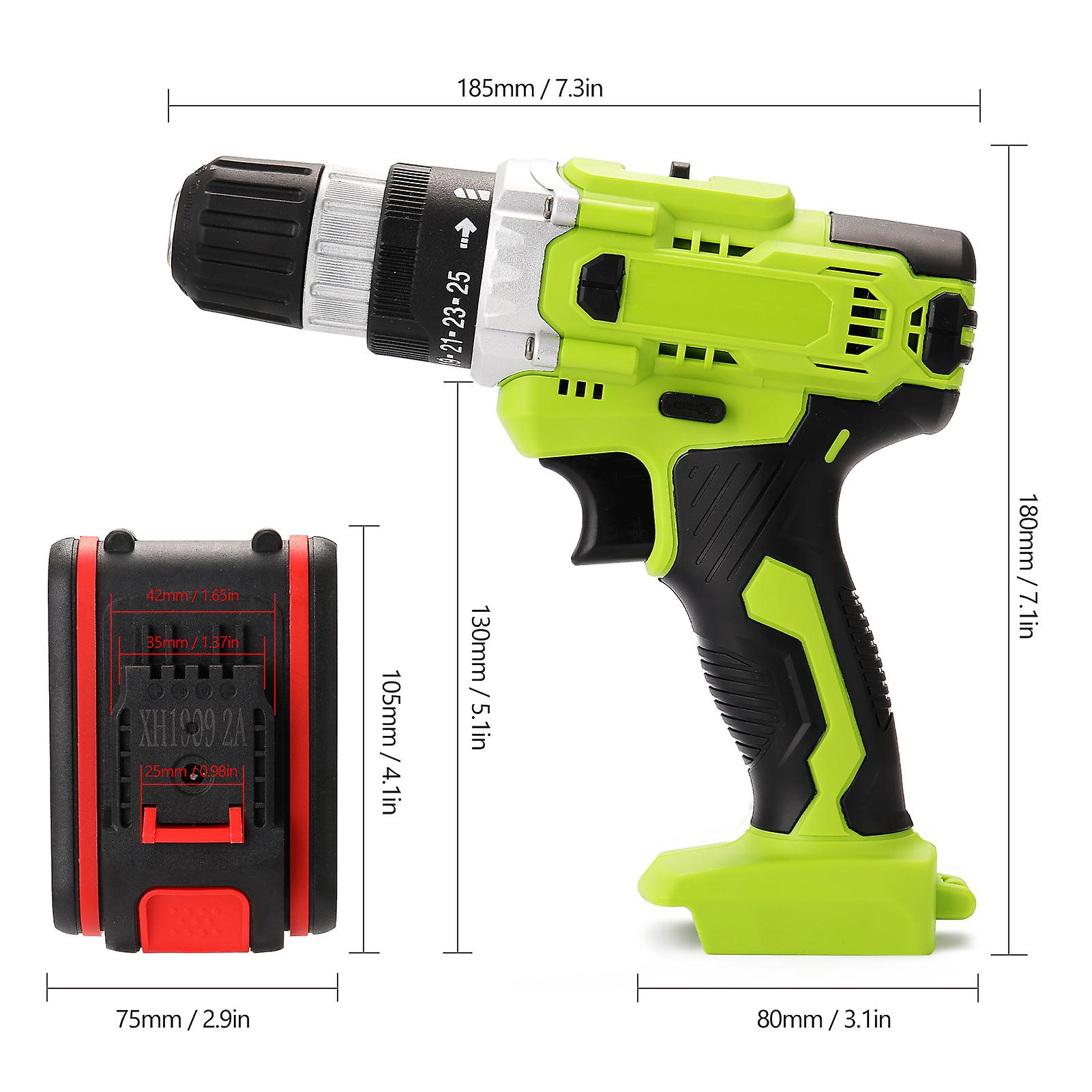 21v Multifunctional Electric Cordless Drill High-power Lithium Battery Wireless Rechargeable Hand Drills Home Diy Electric Power Tools