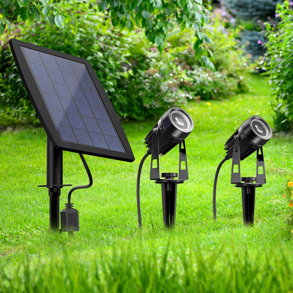 Depuley Solar Spot Lights Outdoor， LED Solar Landscape Spotlights， Solar Powered Wall Lights 2-in-1 Waterproof Solar Landscaping Light