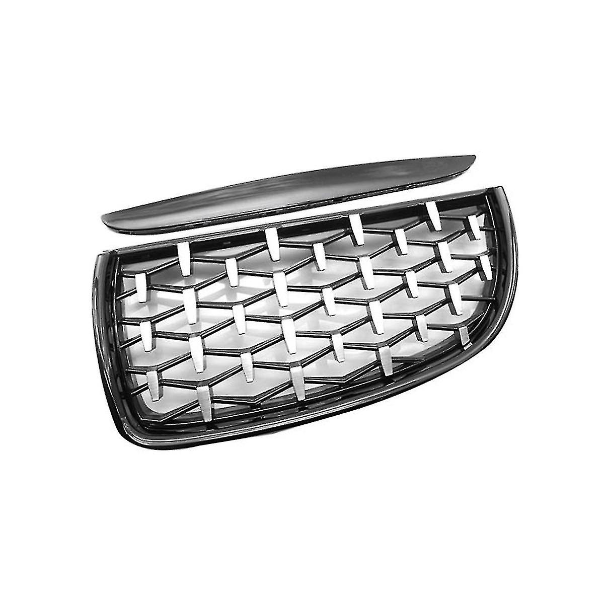 Car Chrome Glossy Black Front Hood Kidney Grill Mesh Sport Grills For 3 Series E90 E91 2005-2008