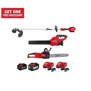 MW M18 FUEL 18V Lithium-Ion Brushless Cordless QUIK-LOK String TrimmerBlower wM18 FUEL Chainsaw Combo Kit(3-Tool) 3000-21-2727-21HD