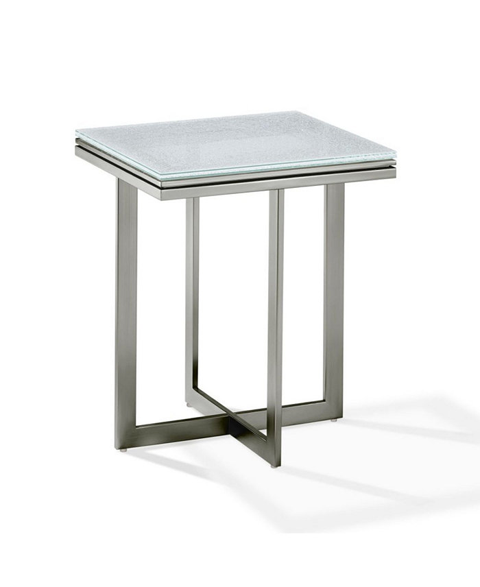 Furniture Eliza Glass Occasional End Table