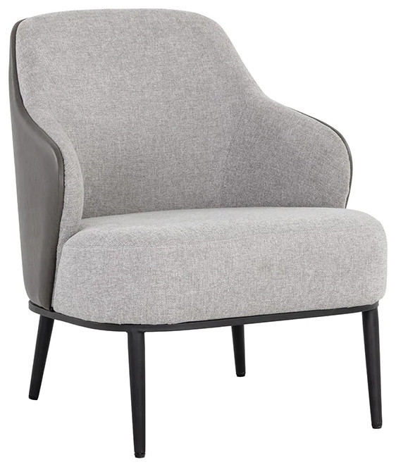 Oralee Lounge Chair Belfast Heather Grey / Bravo Ash   Midcentury   Armchairs And Accent Chairs   by Rustic Home Furniture Deco  Houzz