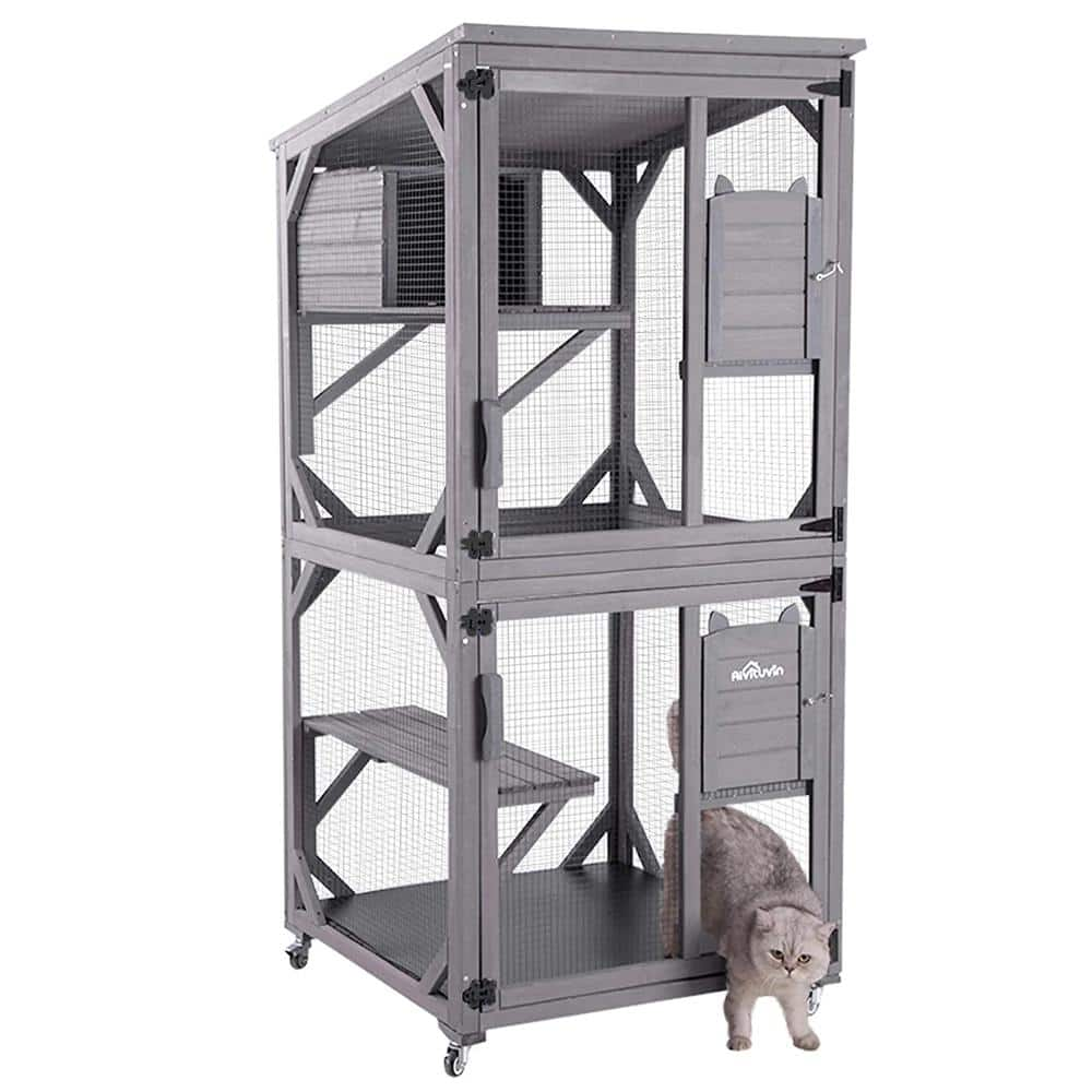 aivituvin Cat House, Outdoor Cat Catio (Inner Space 13.2 sq. ft.) AIR22