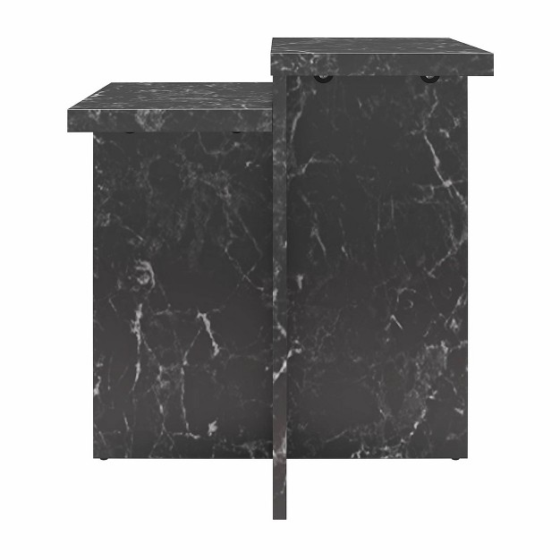 Brielle Modern Faux Marble Side Table Cosmoliving By Cosmopolitan