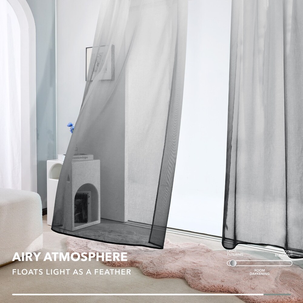 Deconovo Ombre Sheer Curtain Panel Pair(2 Panel)